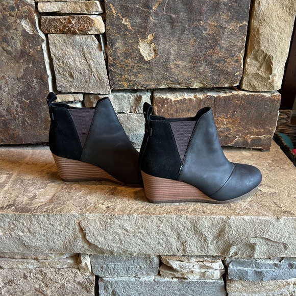 Toms leather wedge booties - Picture 4 of 7